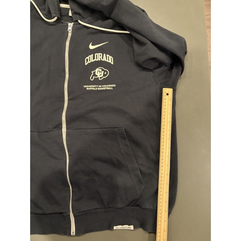 Nike Colorado Buffaloes Basketball Hoodie Mens XLT Black Full Zip Dri-FIT Tall - Picture 2 of 11